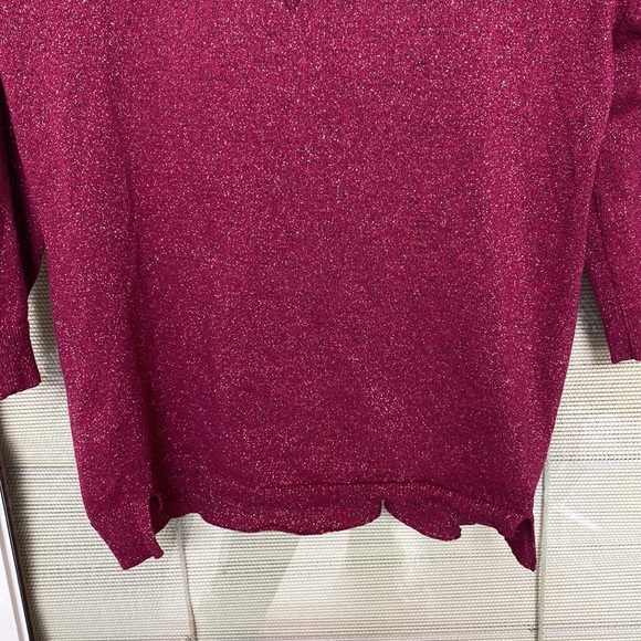 A New Approach a.n.a Size Petite Medium Pink Sparkly Sweater - Picture 15 of 17